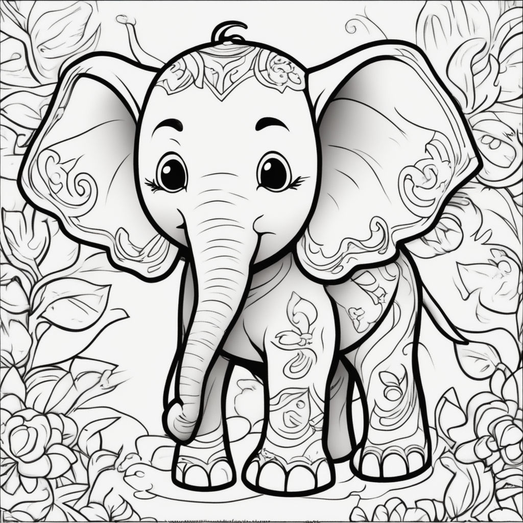 elephant ears coloring page