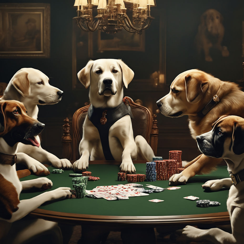 Dogs Playing Poker  AI Generated Artwork  NightCafe Creator