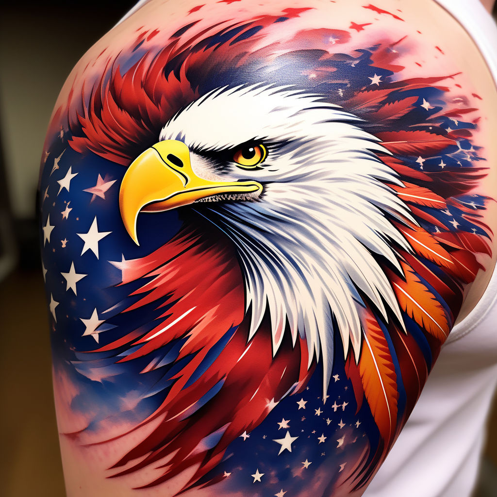 Share 180+ colour eagle tattoo latest