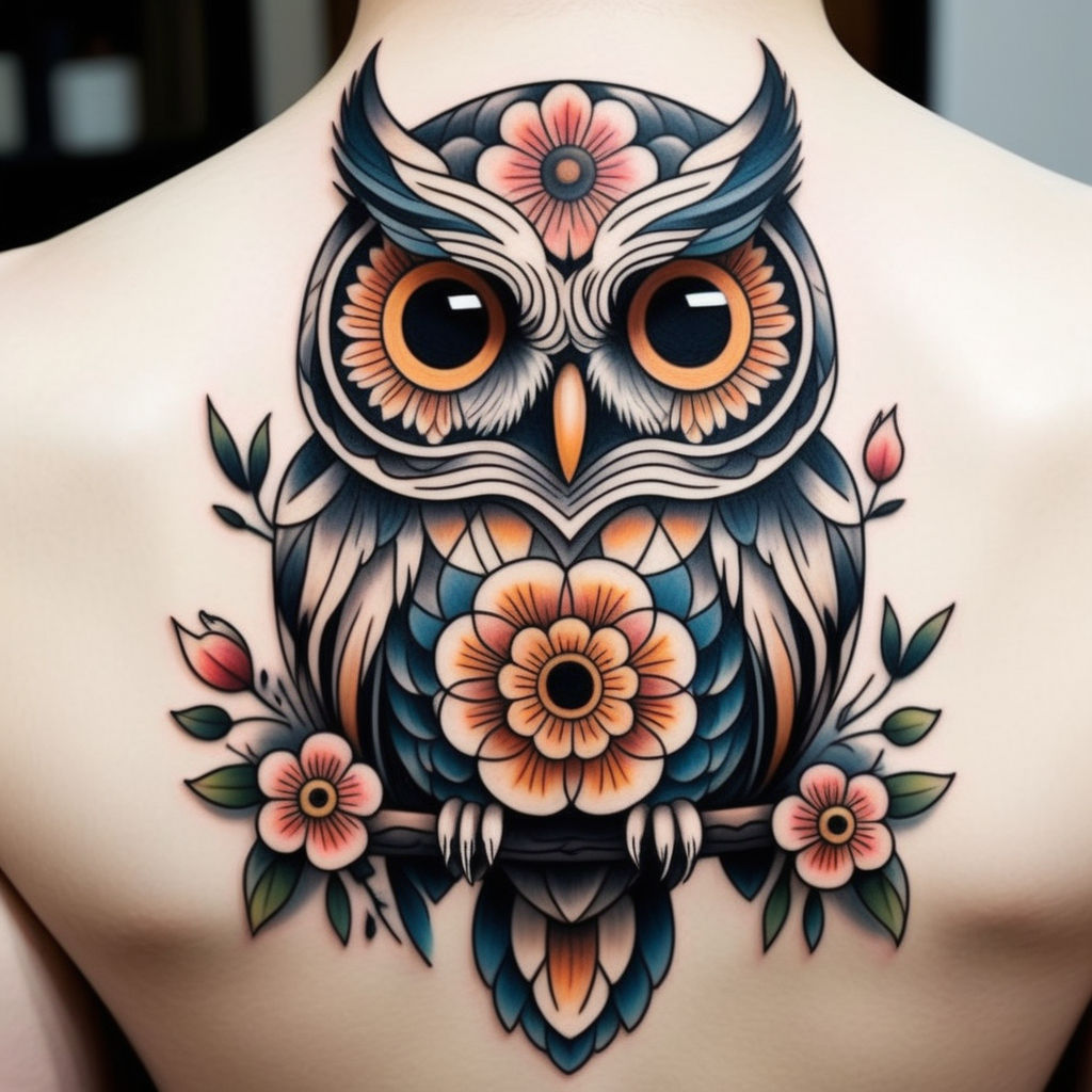 Realistic Owl Full Back tattoo - Best Tattoo Ideas Gallery