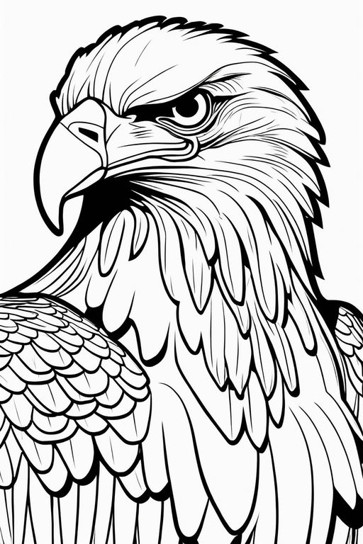 eagle head coloring pages