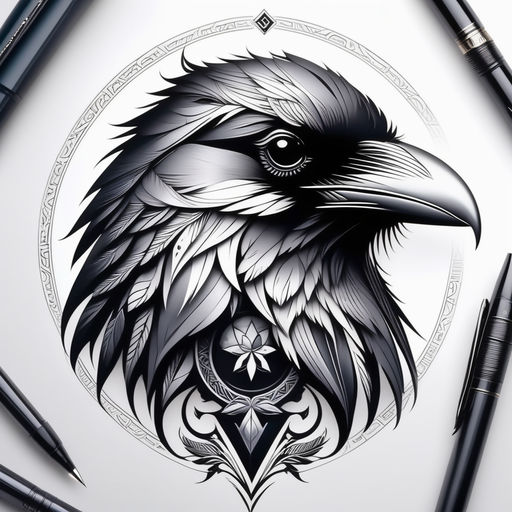 Versatile Crow Tattoo Sketches – IMAGELLA