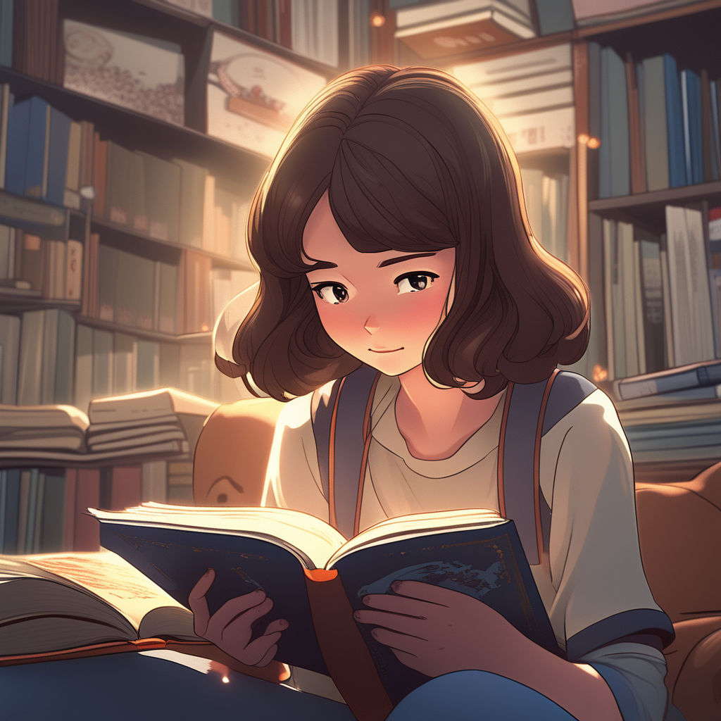 anime girl reading books  Beneath the Tangles