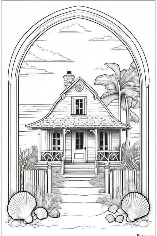 house built on sand coloring pages