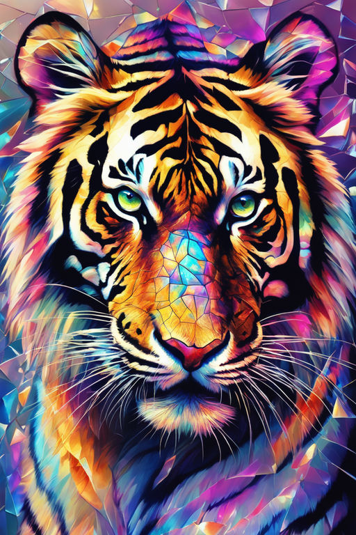 colorful tiger face wallpaper