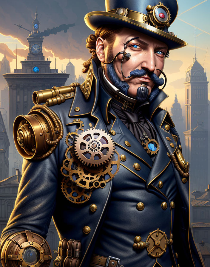 steampunk ship captain