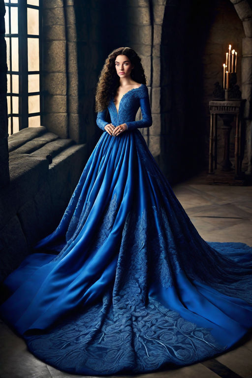 sapphire blue dress