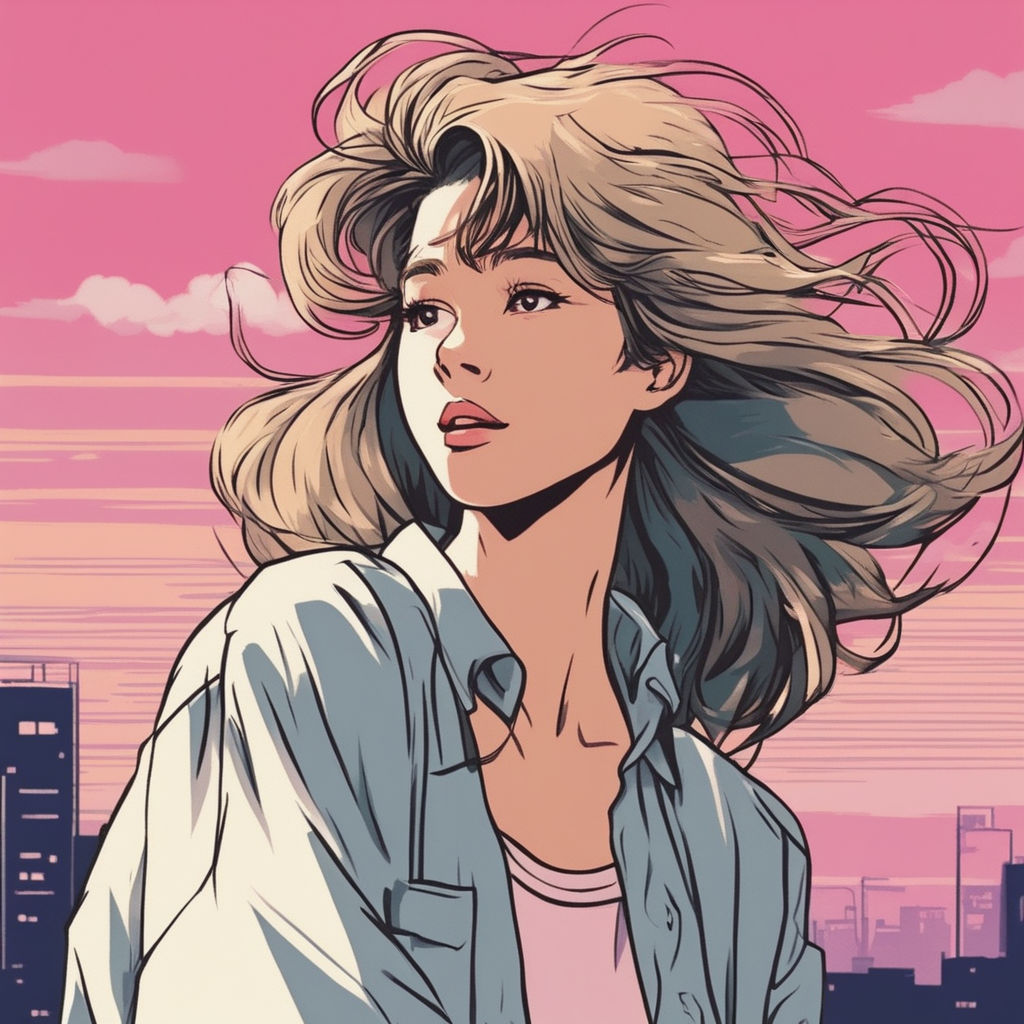 Mokoto 80s Anime, an art acrylic by Old Anime - INPRNT