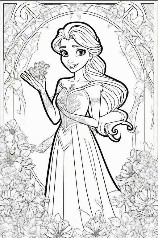 disney prince and princess coloring pages