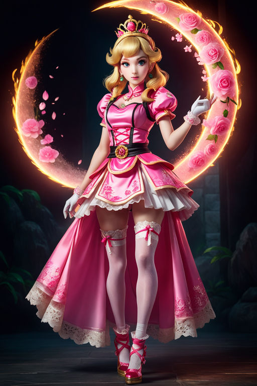 👸 Ella Freya cosplays as Peach from super Mario Bros . model: @ella.freya  . 🎨 illustration, composition and retouching in photoshop…