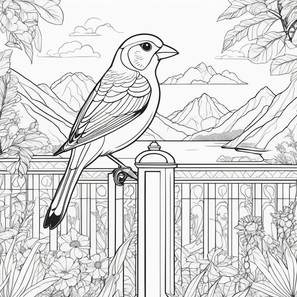 Northern cardinal coloring pages