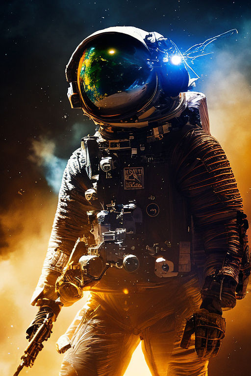 burning astronaut wallpaper