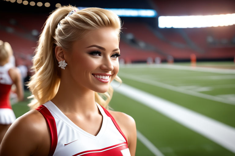 Cheerleaders on the Football Playground Forming Flower Editorial Image -  Image of cheerful, cheerleader: 129081360