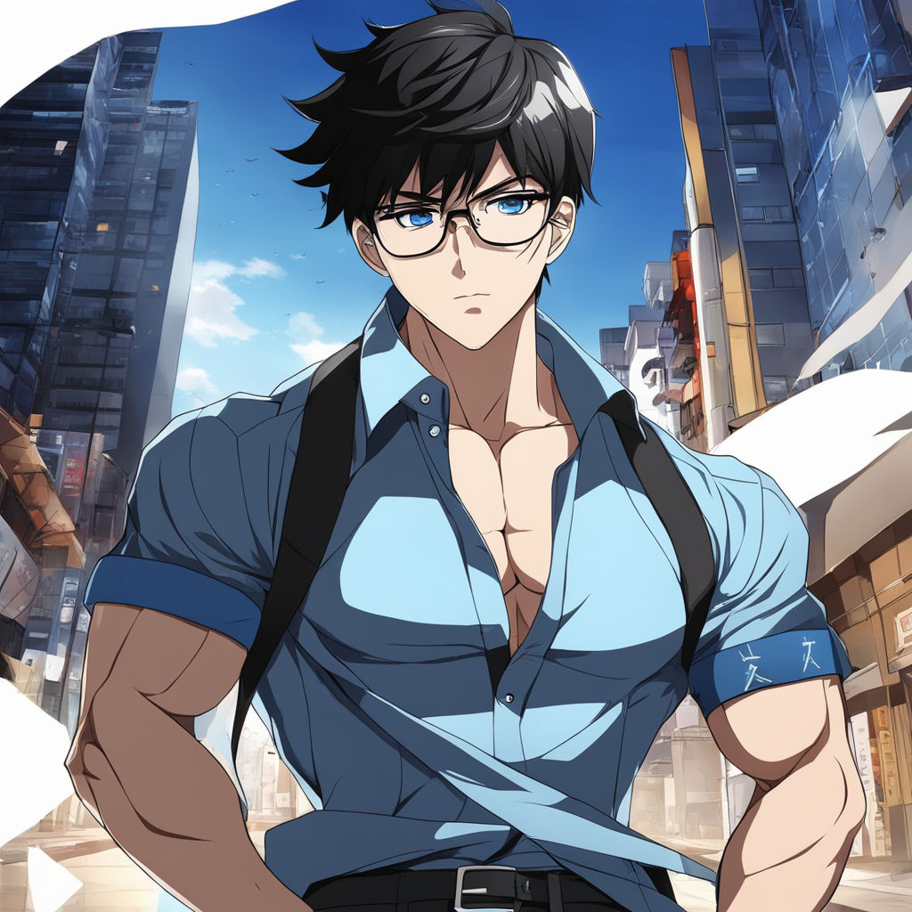 Well drawn muscular Anime - Playground