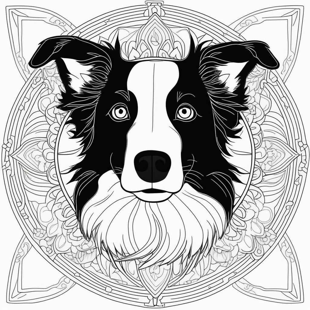 border collie coloring pages