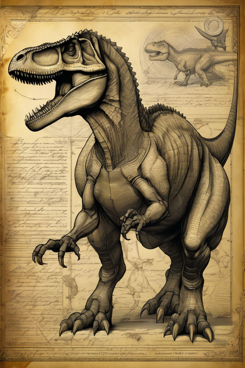 Tyrannosaurus rex or T-rex dinosaur sketch vector - Stock Illustration  [66811669] - PIXTA