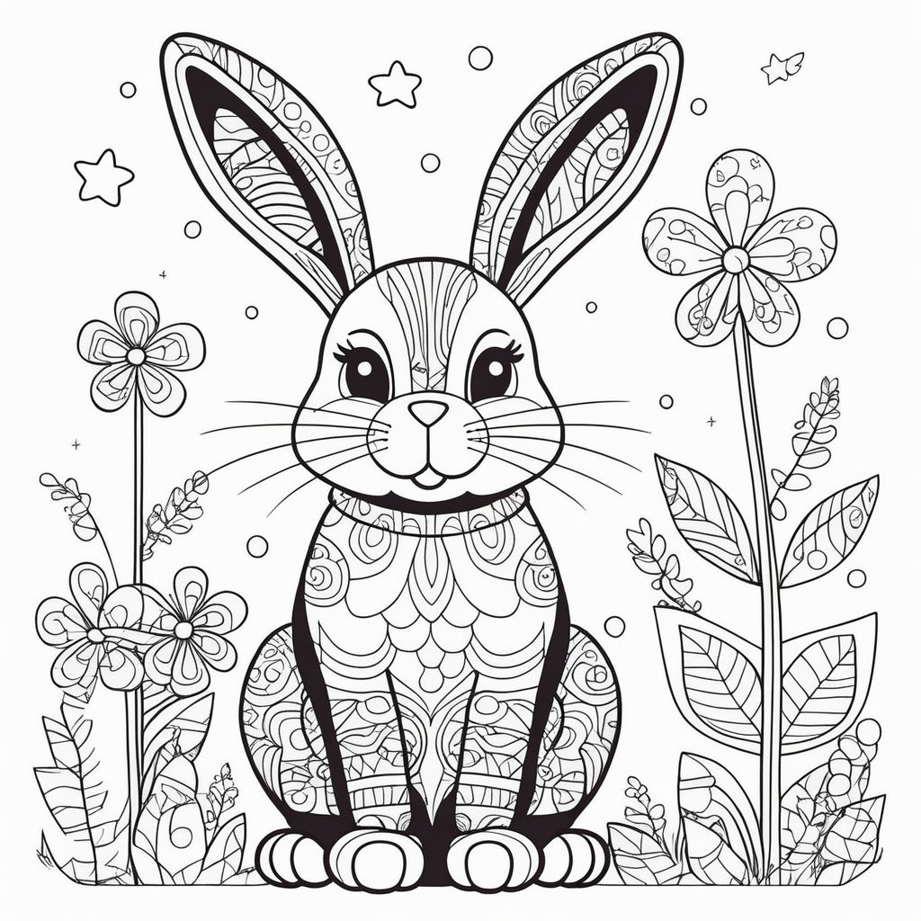 How to draw Rabbit for kids / rabbit drawing and coloring - YouTube