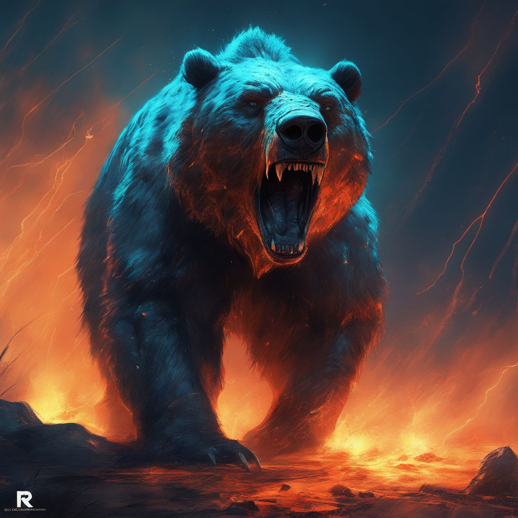 angry bear art