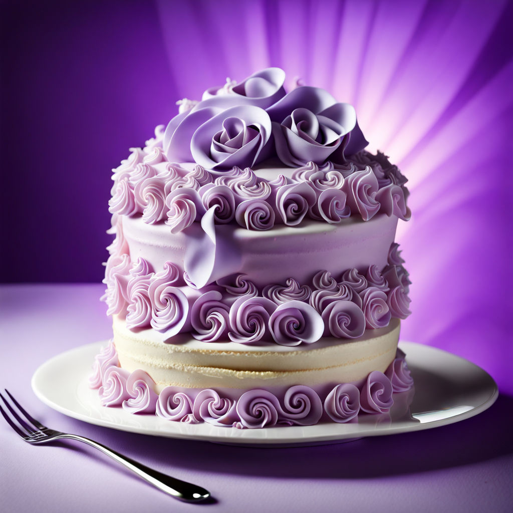 Purple rosette drip cake | Elegant birthday cakes, Simple cake designs,  Pretty birthday cakes