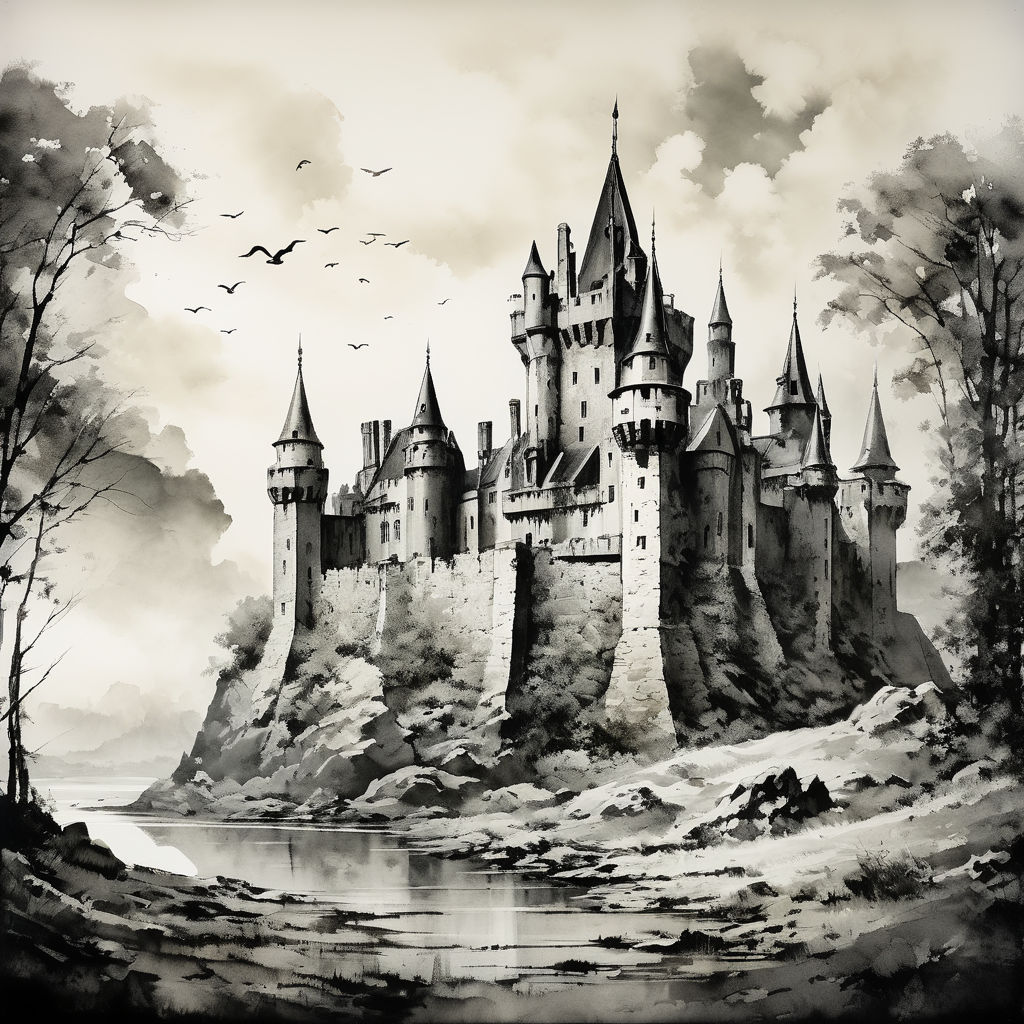 Fantasy Castle Painting, Wizard School, Wizard Castle, Fantasy Art, Castle,  Wizard, Fantasy Print, Magic Print Titled,i Open at the Close - Etsy Israel