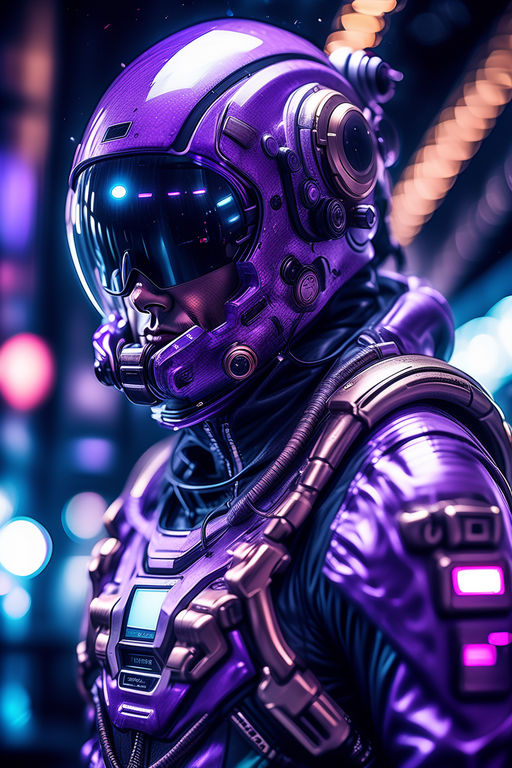 HD Cyberpunk Astronaut Wallpaper For Mobile