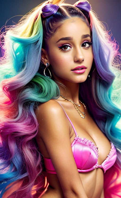 ariana grande purple hair