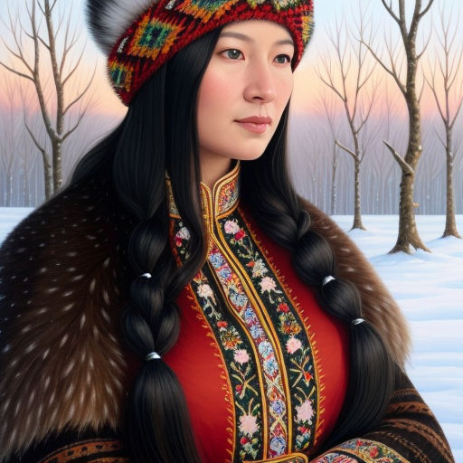 Portrait Of Woman Siberia Stock Photo - Alamy