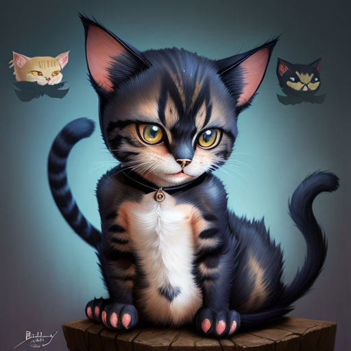 A Cute Angry Cat with Cute Hamster Graphic by neves.graphic777 · Creative  Fabrica