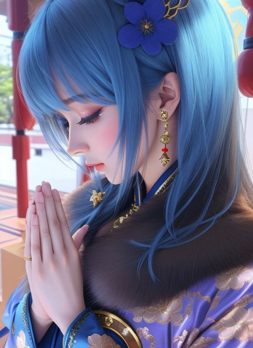 Hatsune Miku Praying Live Wallpaper - WallpaperWaifu