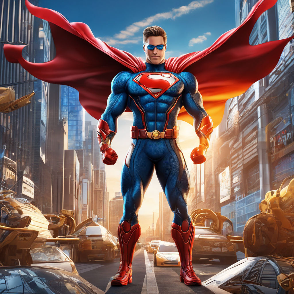 Download Superman_ Flying_ Heroic_ Stance.png | Wallpapers.com