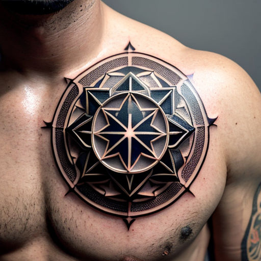 Premium Photo | Geometric Tattoo Design Minimal Square With Symmetrical  Lines And Shapes