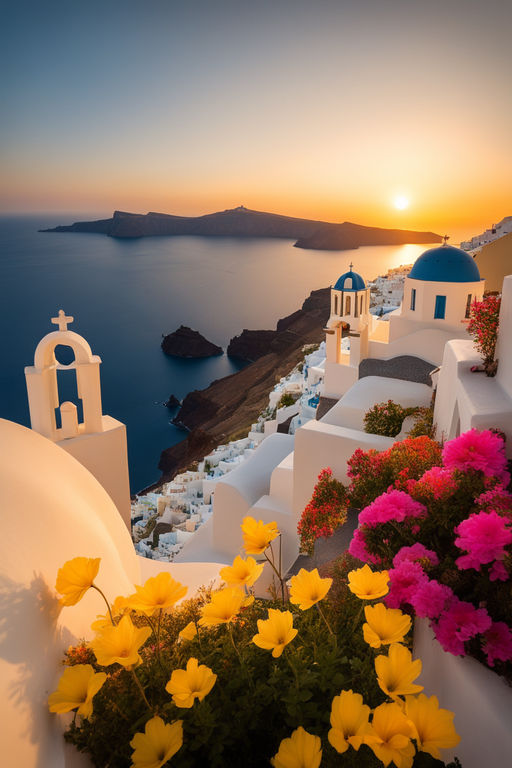 santorini greece sunrise