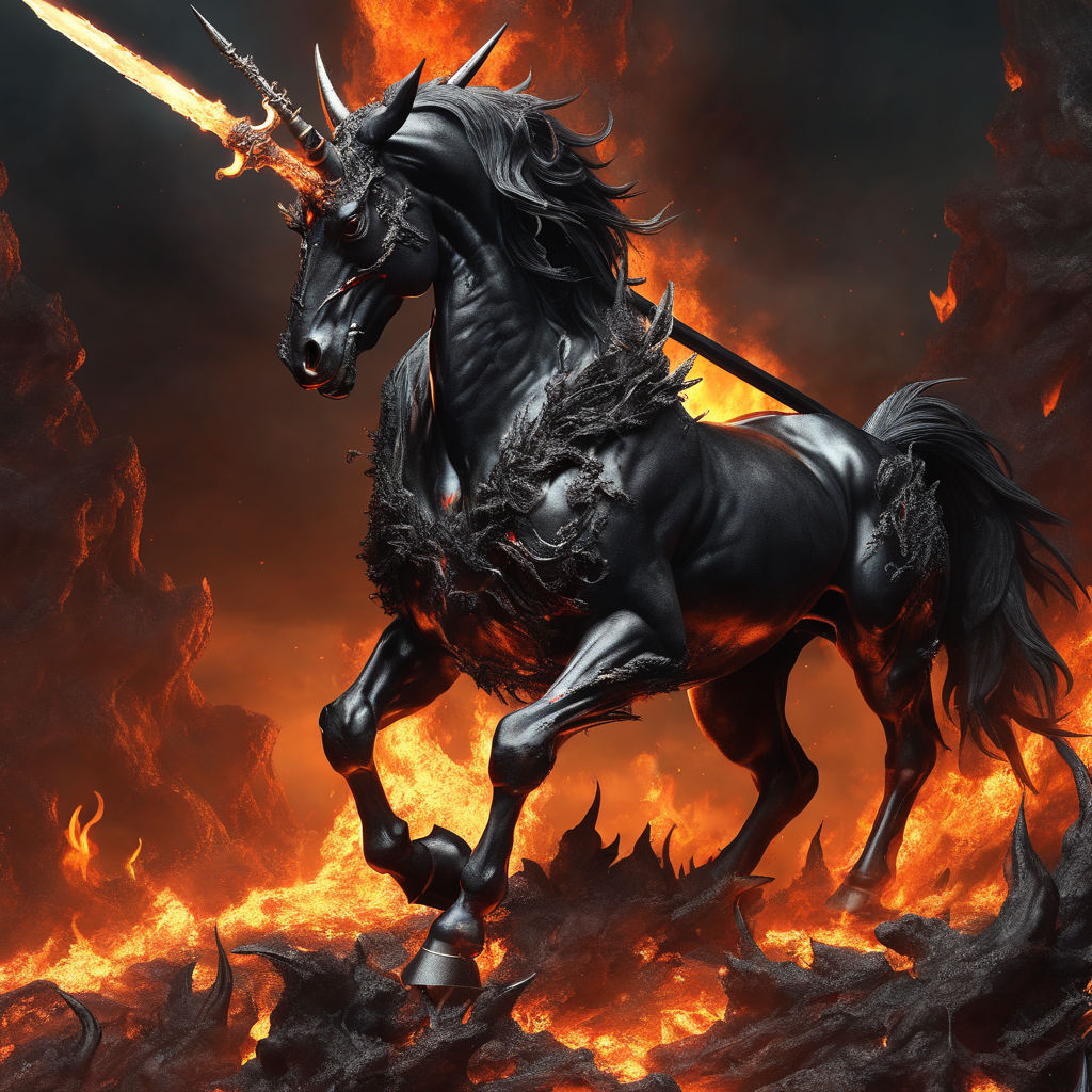 black fire unicorns