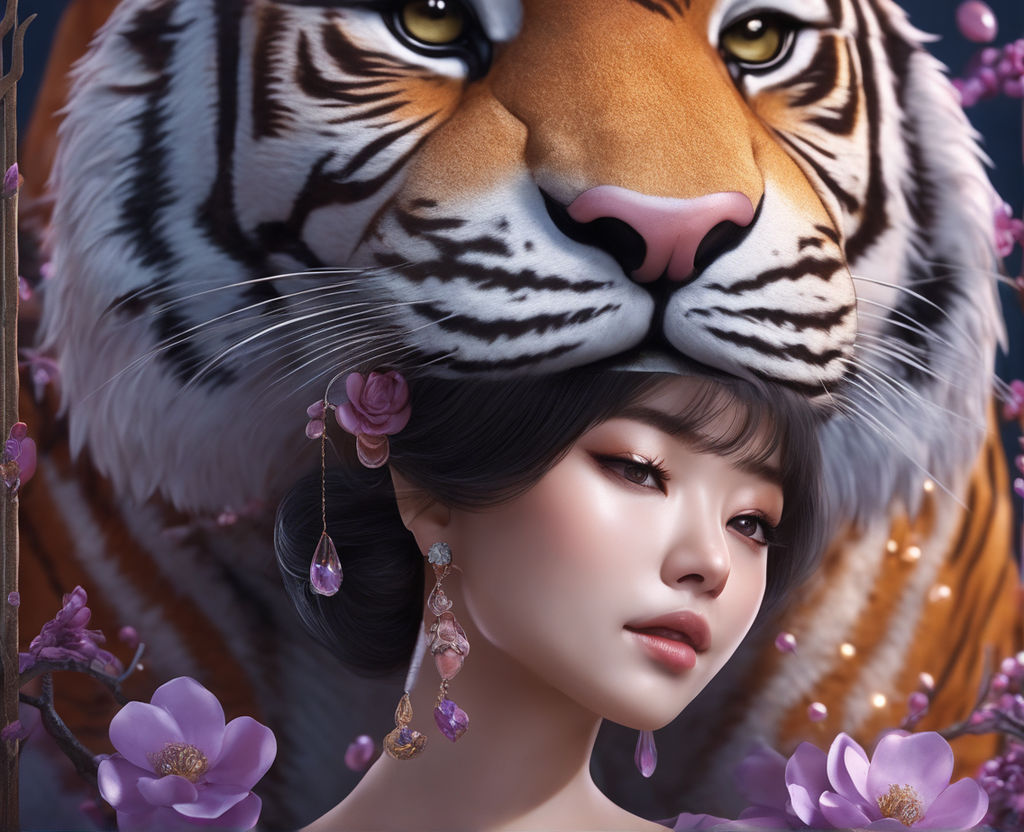 I think Korean folk paintings are the most important Make it based on  Korean folk paintings Five fingers exactly huma cute and lovely smiling  tigerorous elegant single - Playground