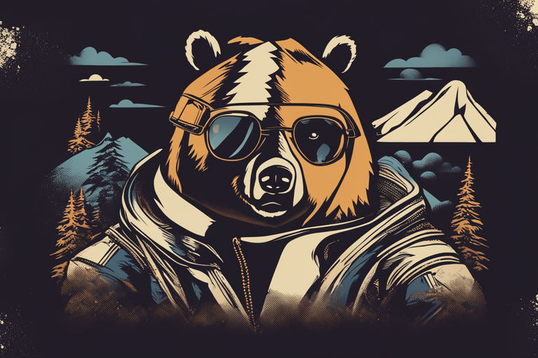 a portrait of a cyberpunk teddy bear smoking with sunglasses