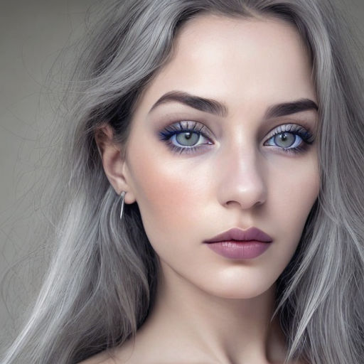 makeup for grey hair and blue eyes