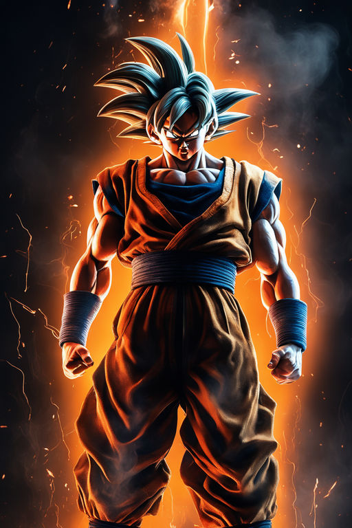 Ultra Instinct Goku Wallpaper 4K, Black background, Dragon Ball Z