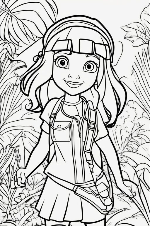 Lego Friends Mia Coloring Page