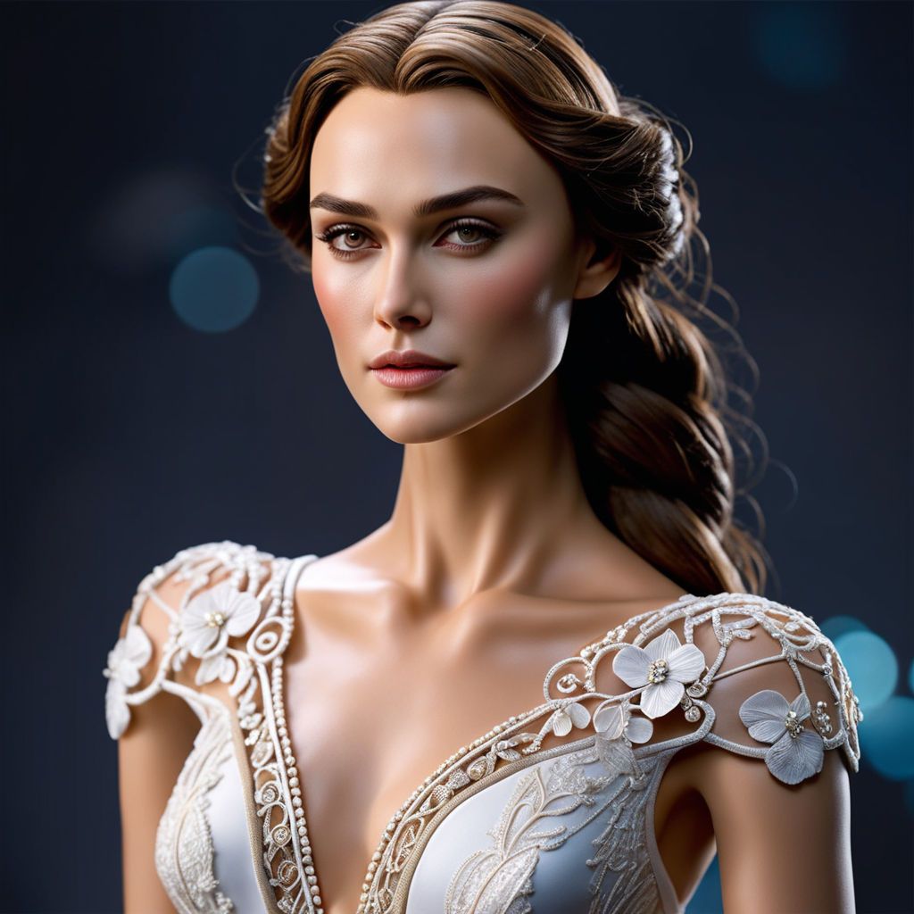 a young brunette woman with blue eyes wearing very sensual white lingerie  of very fine and transparent lace looks you right in the  eyes-perfect-composition-beautiful-detailed-intricate-insanely-detailed-octane-render  - Playground