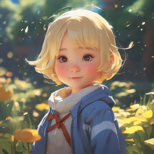 anime girl with short blonde hair