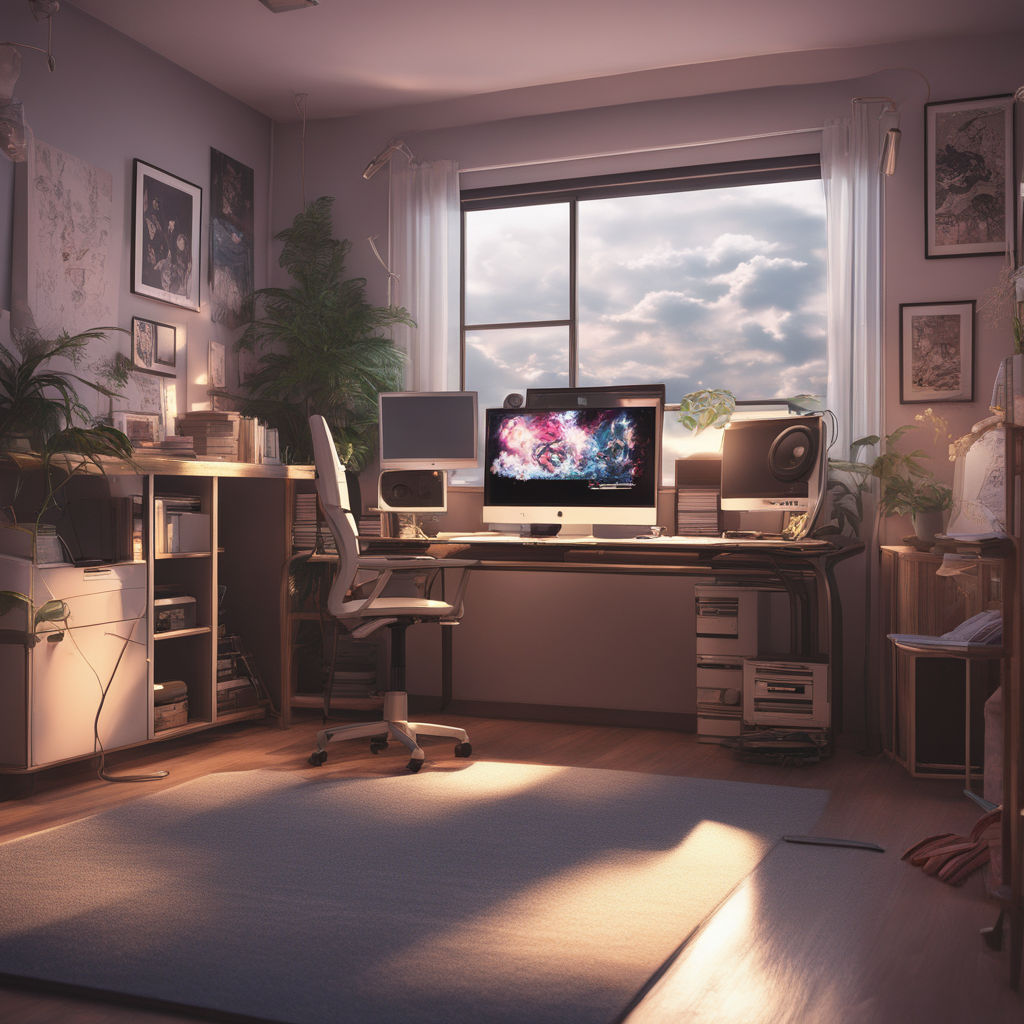 Anime, Room, Computer, Night, HD wallpaper | Peakpx