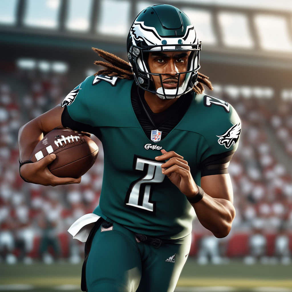 Jersey Ninja - Philadelphia Eagles Green Jalen Hurts Crossover