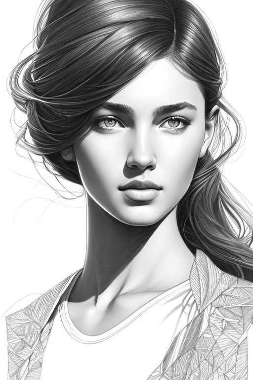 Woman, intricately detailed hyperdetailed complementary colors charcoal  drawing ink drawing pencil sketch 64 megapixels 8K resolution HDR s... - AI  Generated Artwork - NightCafe Creator