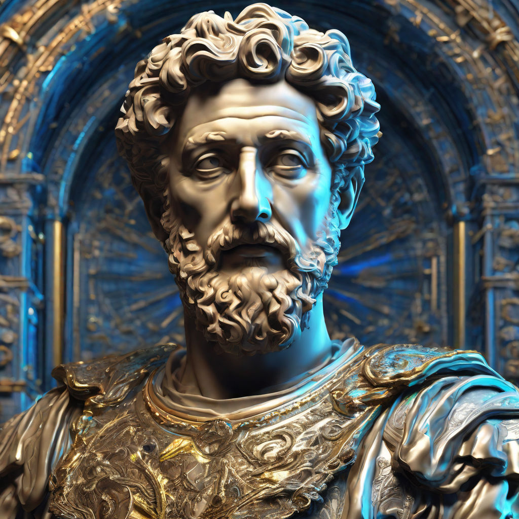Photo Imperator Marco Aurelio Portrait of a Stoic Ruler, Free, AI Image, PoweredTemplate, 125587