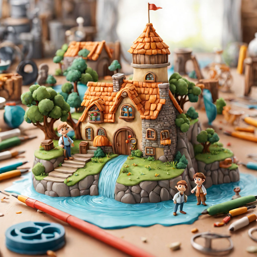 Plasticine Modeling Clay Artist Studio 3D model