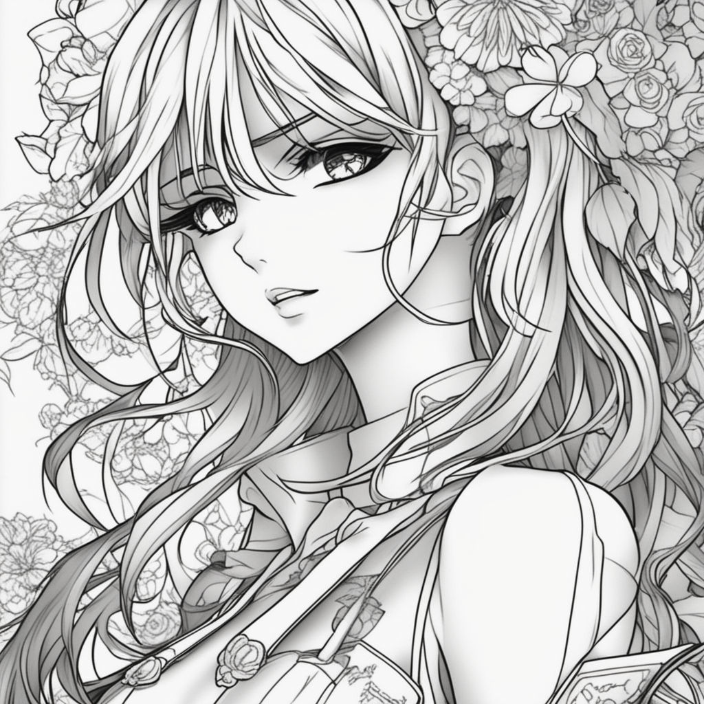 Anime Coloring Book: Goth Kawaii: Manga Art & Anime Enthusiasts Stress  Relief Adult Coloring