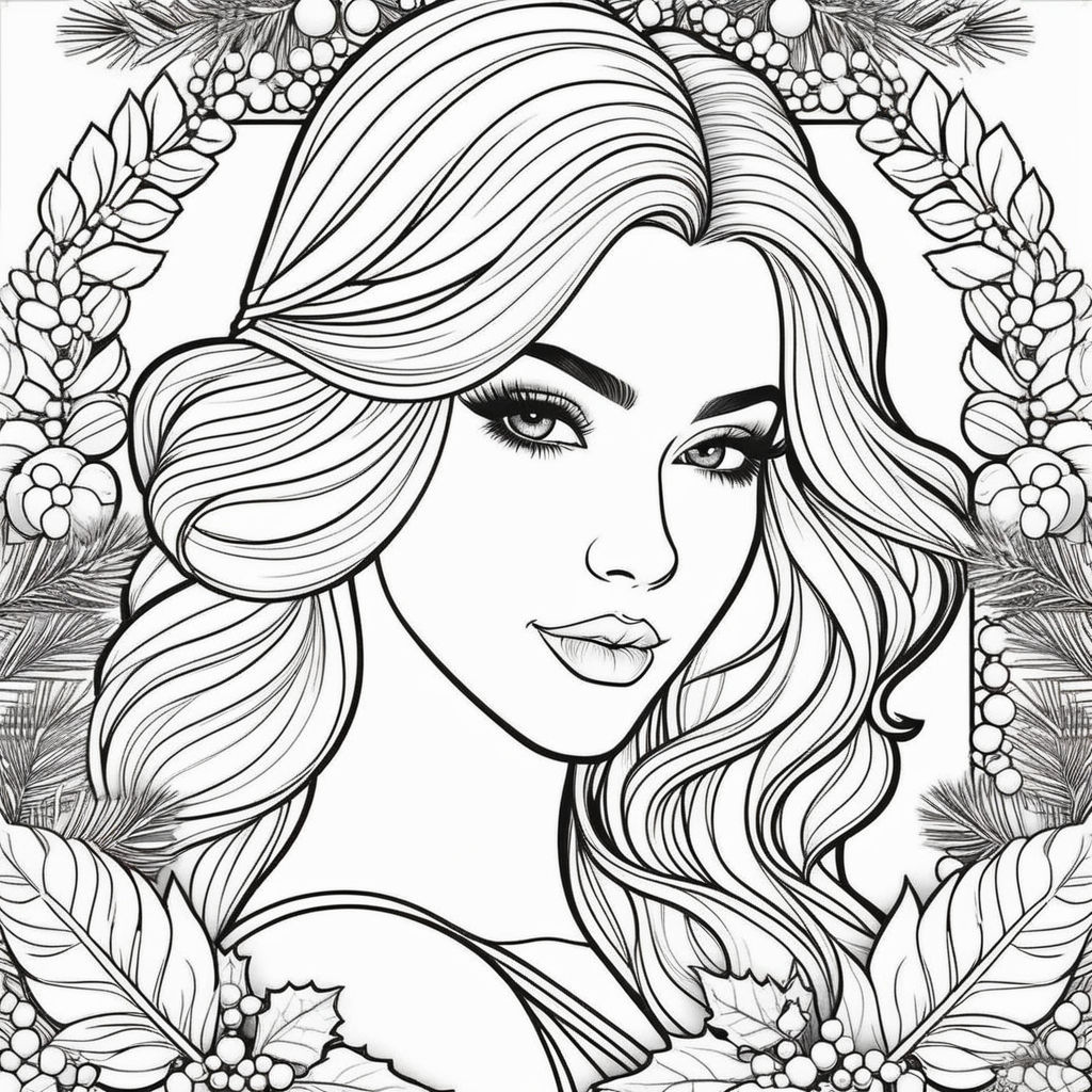 Christmas Coloring Books For Girls: Art Beautiful and Unique