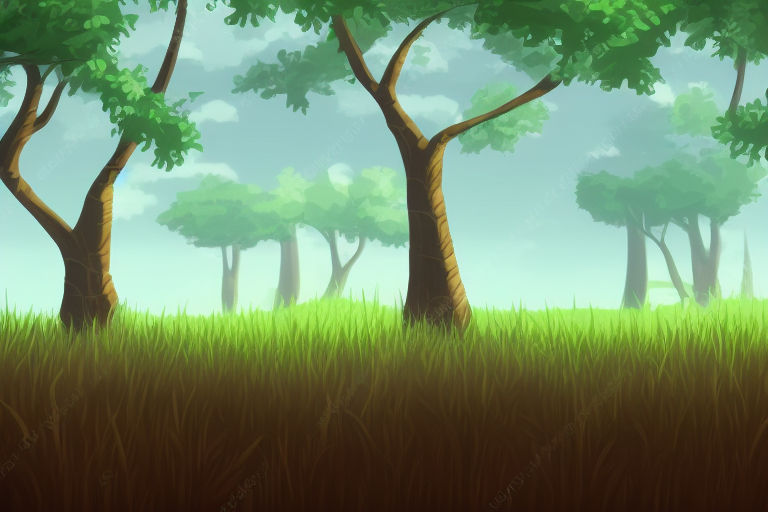 dense forest background clipart