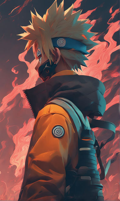 Naruto Uzumaki Wallpaper 4K, Autumn, Chibi, Digital Art