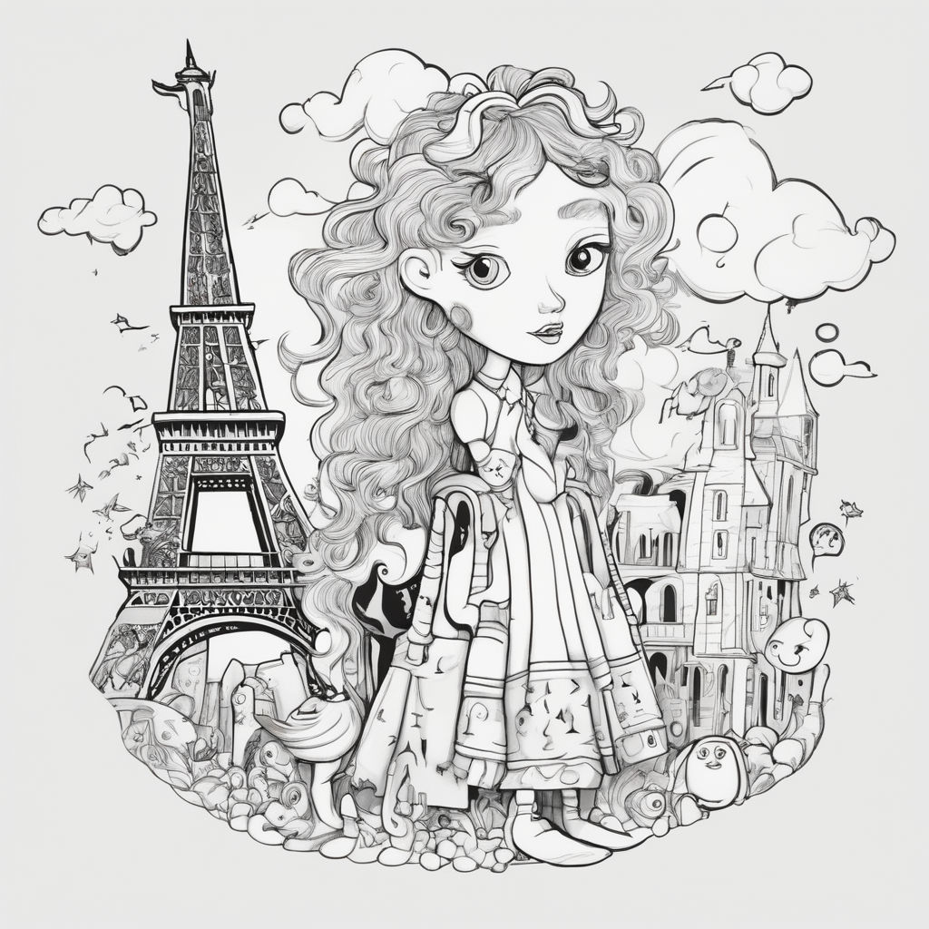 paris coloring pages for girls